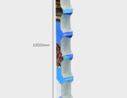 6 Shelf Deep Hangsell Display – 102 x 90 x 1200mm
